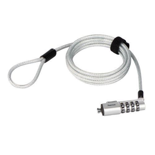 Hama Nano Notebook Lock with 4-Digit Number Combination, Hook & Loop Cable Tie-PCR Business Solutions Ltd